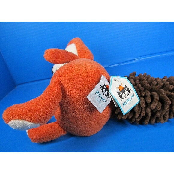 Jellycat London Medium Noodle Fox Plush 12" Orange Stuffed Animal w/Tag - Picture 7 of 8